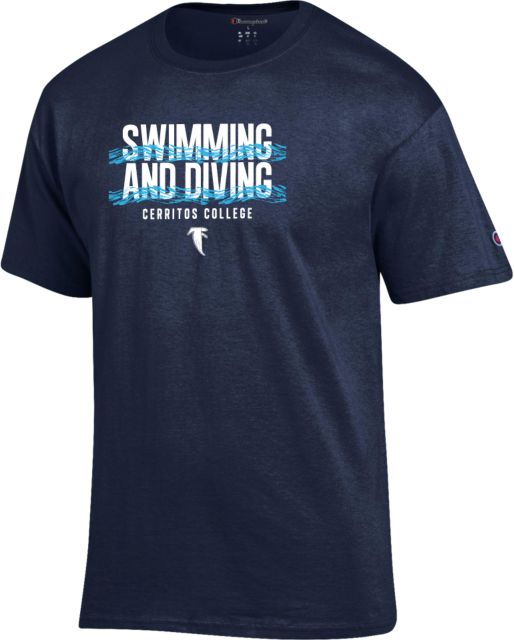 Cerritos College Champion T Shirt Cerritos College Swimming and Diving Design - ONLINE ONLY