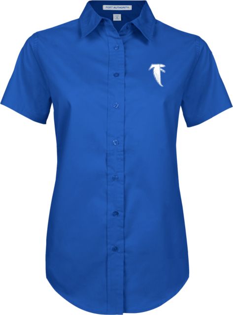 Cerritos College Womens Twill Button Up Short Sleeve  Cerritos College Falcon - ONLINE ONLY