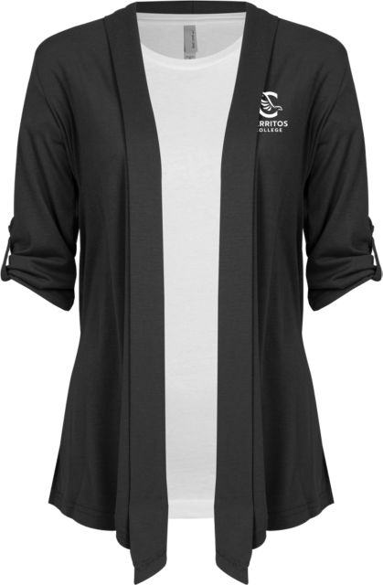 Cerritos College Womens Drape Front Cardigan Sweater Cerritos College Stacked - ONLINE ONLY