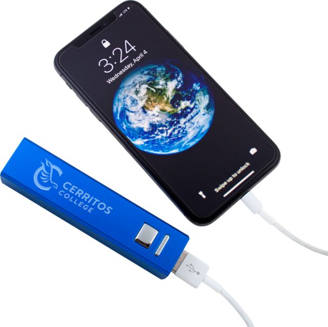 Cerritos College Aluminum Power Bank Cerritos College Flat Engraved - ONLINE ONLY
